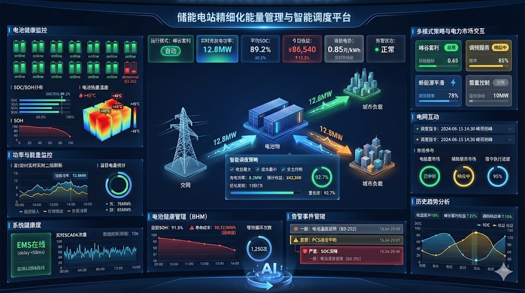 储能电站精细化能量管理系统 (KY-FEMS)